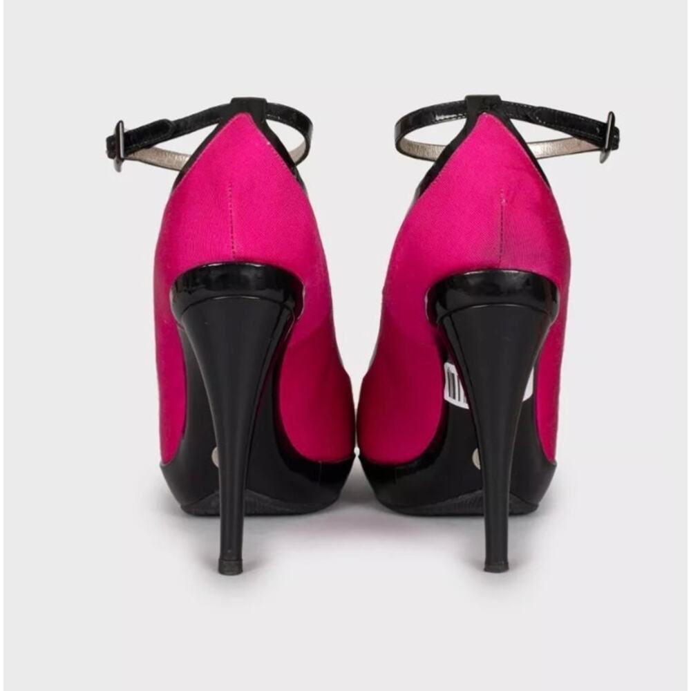 Dolce & Gabbana Pink Patent Wedge Sandals - Size 38.5 - Picture 4 of 5